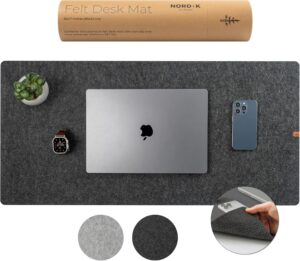 Nordik Large Felt Desk Mat - Charcoal